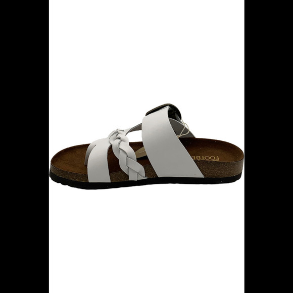 White Mountain Buckle Slide Sandals Heartfelt White - Medium - Picture 2 of 4